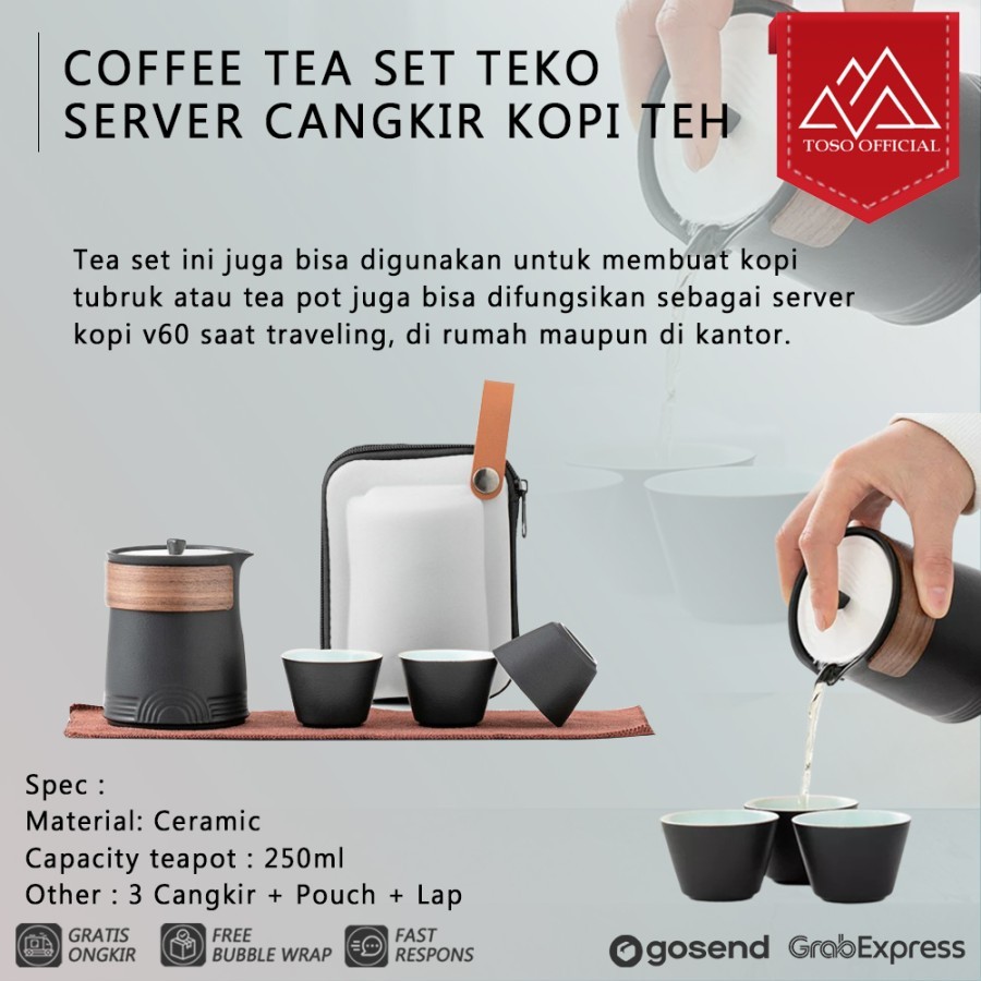 Jual JAPANESE COFFEE TEA SET TEKO SERVER CANGKIR KOPI TEH TEA POT TEKO