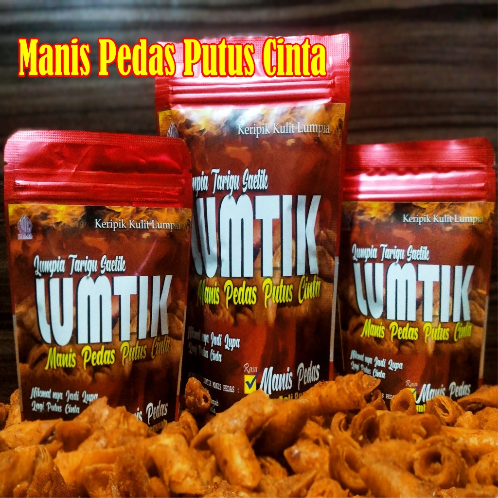 Jual Keripik Lumpia Lumtik Manis Pedas Putus Cinta Keripik Kulit