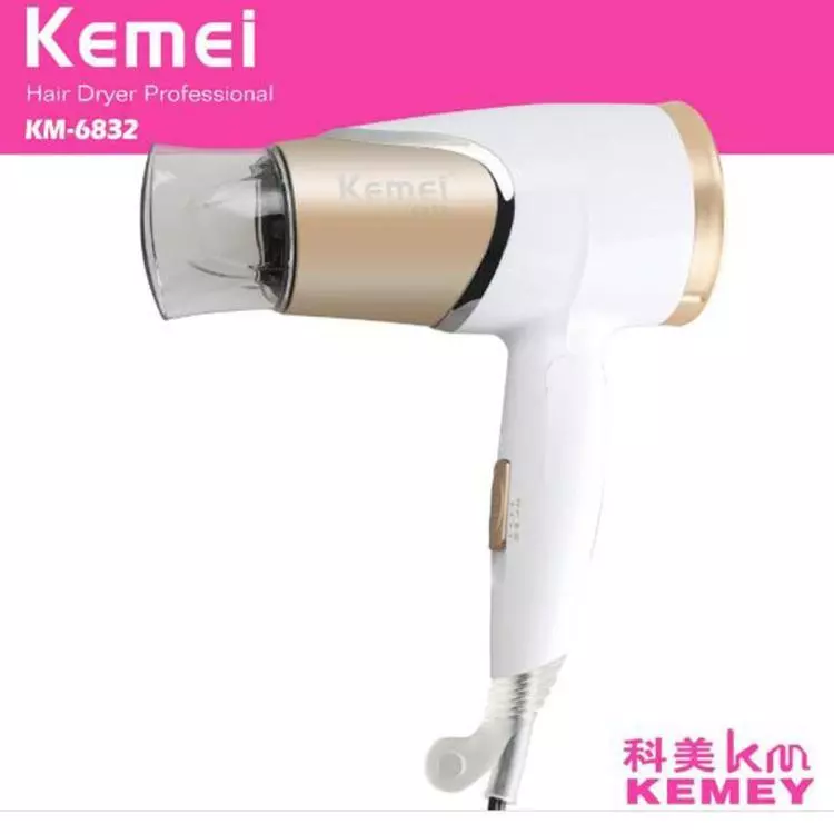 Kemei KM 6832 Hair Dryer Pengering Rambut Termurah Daya tinggi Hedrayer 1800 Watt Double Overheat Protection | AutoStock
