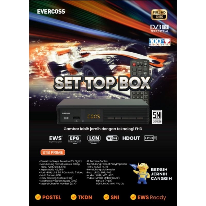 Jual STB evercoss Set Top Box Pro TV Digital TV Receiver Original STB