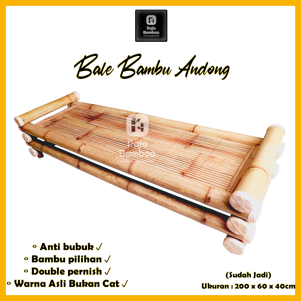 Jual Bale Bambu Andong Bench Estetik Bale Estetik Bale Teras Bale Santai Ukuran 200 X 7045