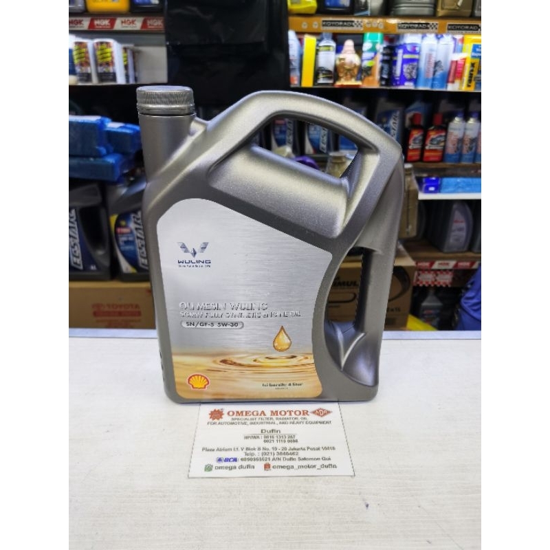 Jual oli wuling 5w30 sn fully synthetic 4liter original asli 100% ...
