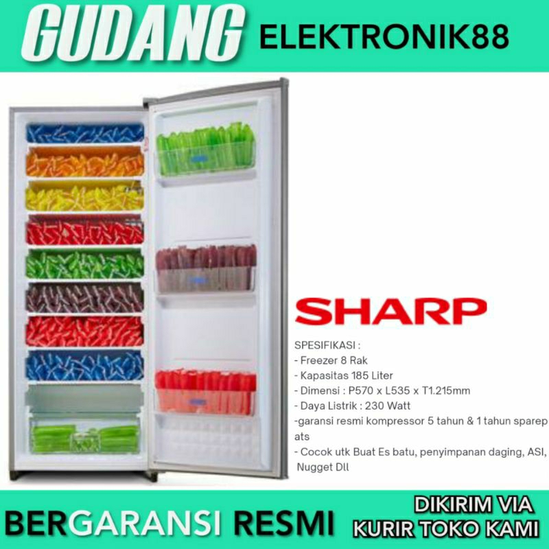 Jual Freezer Sharp Rak Fjm Lemari Es Batu Rak Freezer Es Batu Asi