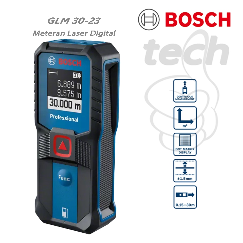 Jual Meteran Laser Measure Digital Rangefinder Bosch GLM 3023 Professional Shopee Indonesia