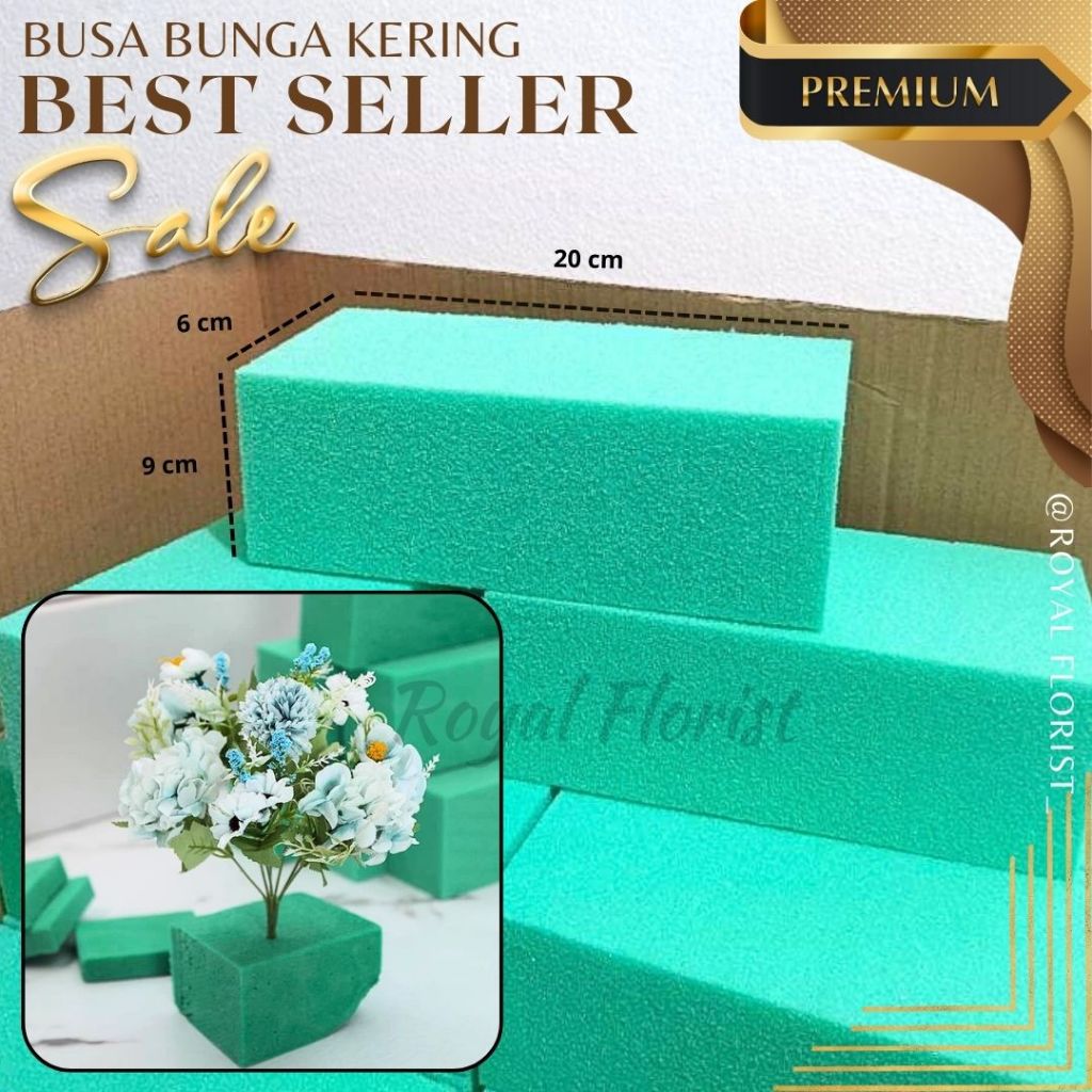 Premium Dry Floral Foam Blocks for Flower Arrangements 6pk Styrofoam Block for Artificial Flowers & Plant Decoration Great for Crafts Green Foam Bric