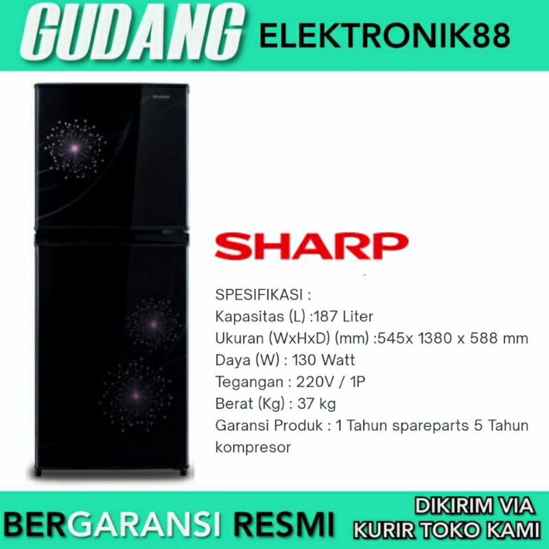 Jual Kulkas Sharp Pintu Sj Mg Liter Lemari Es Sharp Pintu Shopee Indonesia