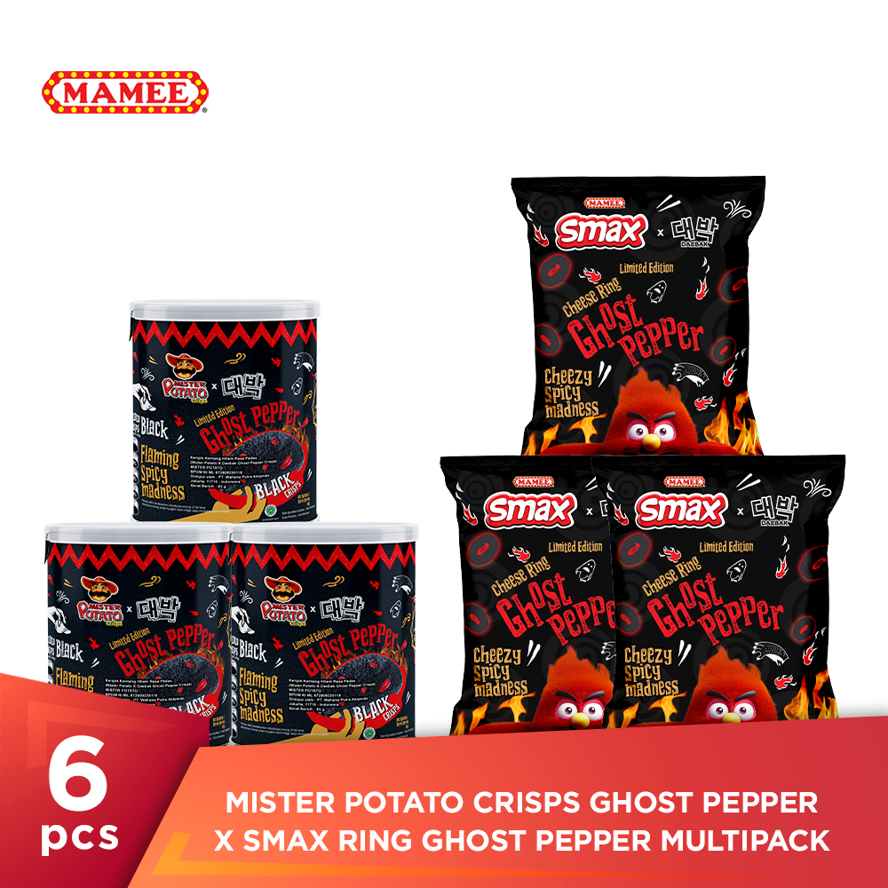 Jual Mister Potato Crisps Ghost Pepper X Smax Ring Ghost Pepper Multipack 6 Pcs Shopee Indonesia