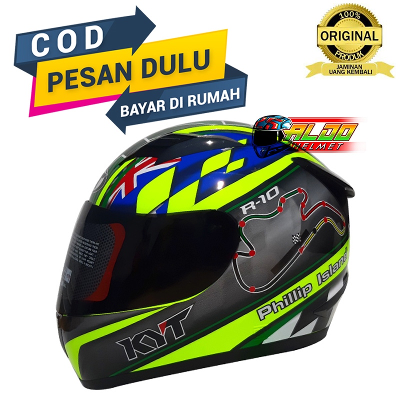 Jual Helm KYT R10 Kyt R10 motif PHILIPS ISLAND kyt fullface