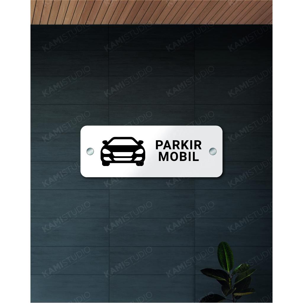 Jual TULISAN PARKIR MOBIL 22X8 CM BAUT KACA/ SIGN BAUT KACA PARKIR