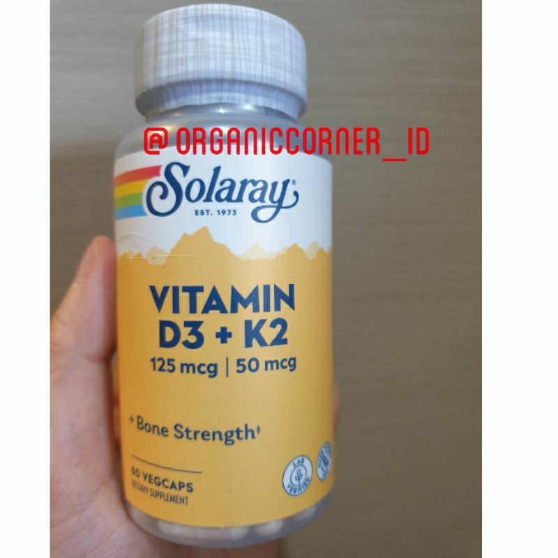 Jual Solaray Vitamin D3 K2 5000 IU 60 Veg Caps ORIGINAL 100 USA