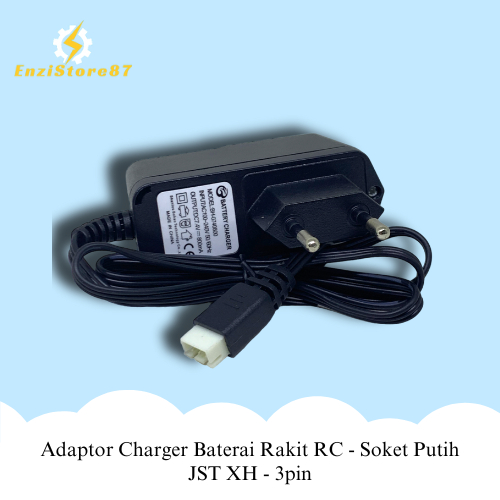 Jual Adaptor Charger Baterai Rakit Rc Soket Putih Jst Xh Pin Shopee Indonesia