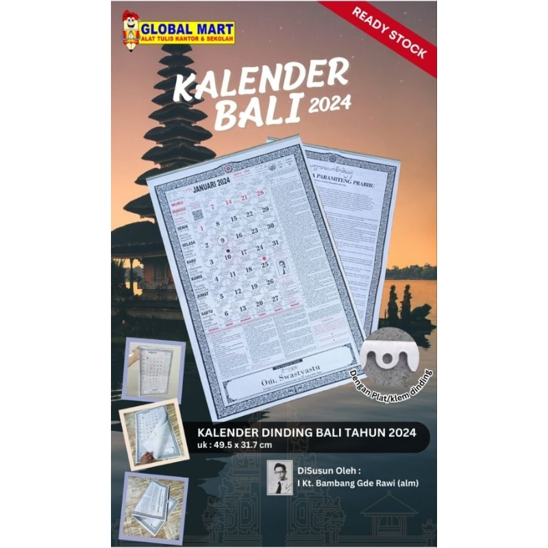 Jual (COD) Kalender Dinding Bali Bambang Gede Rawi 2024 | Shopee Indonesia