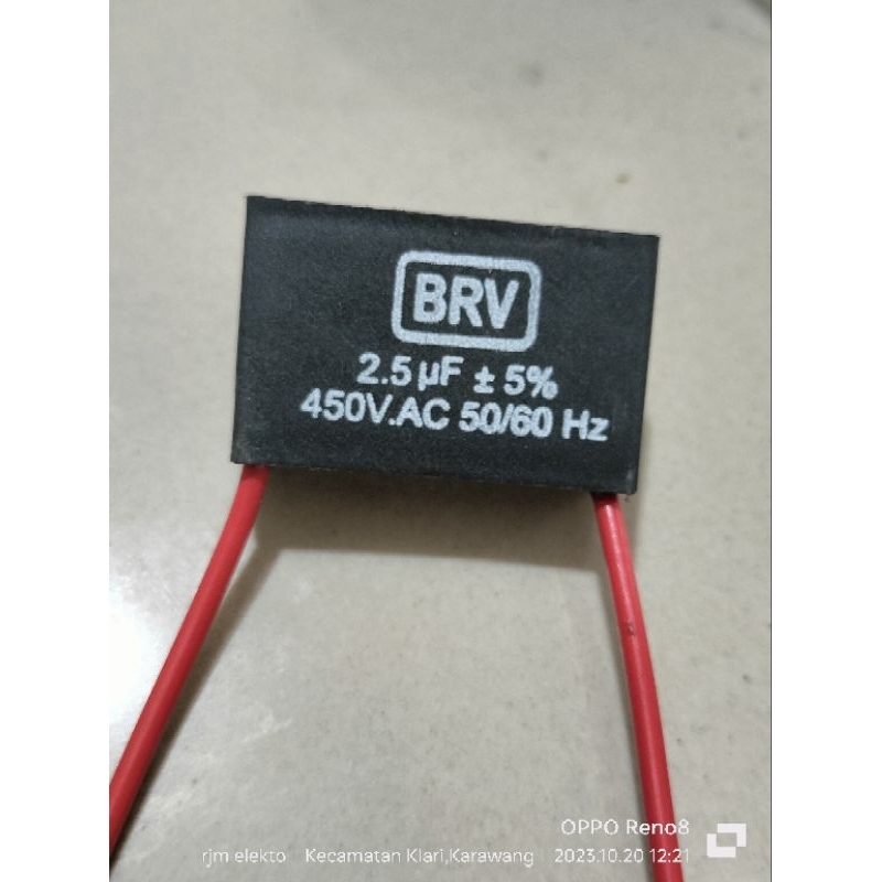Jual kapasitor kipas angin ukuran 2,5uf 450v Shopee Indonesia
