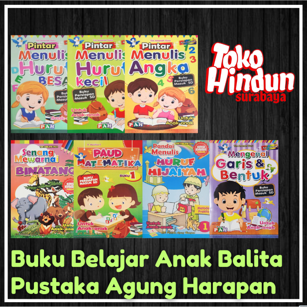 Jual BUKU PAKET BACAAN ANAK BELAJAR PINTAR MENULIS HURUF KECIL BESAR ...