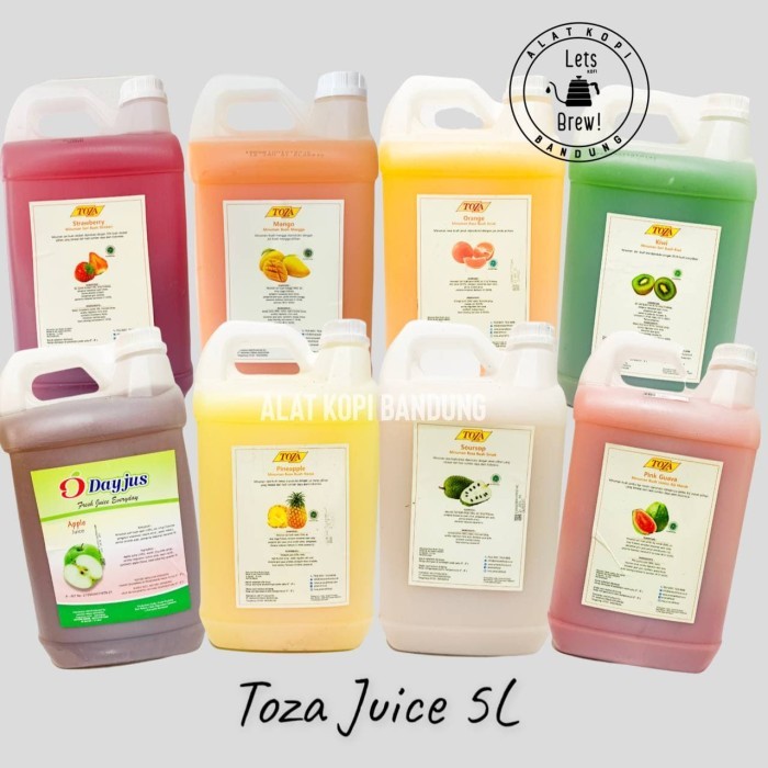Jual Toza Juice 5 liter juice buah siap minum (variant di keterangan ...