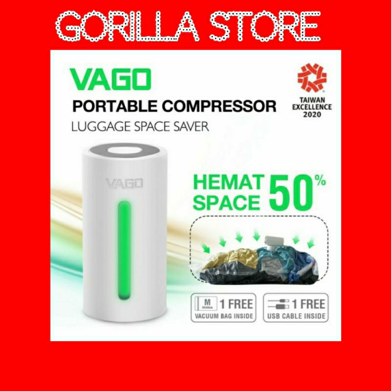 Jual Vago Portable Compressor Vacum (TVD1-WHITE) | Shopee Indonesia