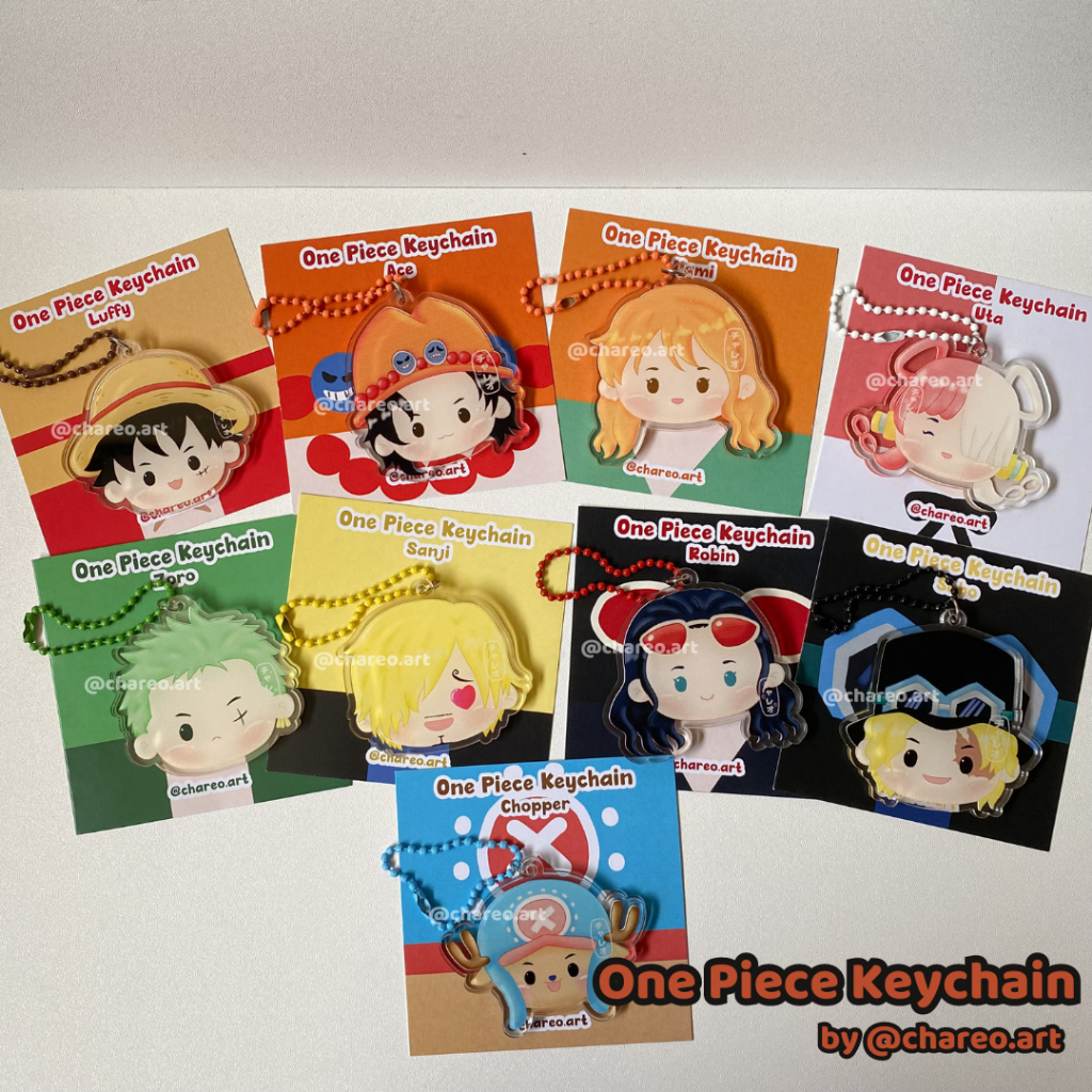 Jual One Piece Keychain by @chareo.art (gantungan kunci anime ...
