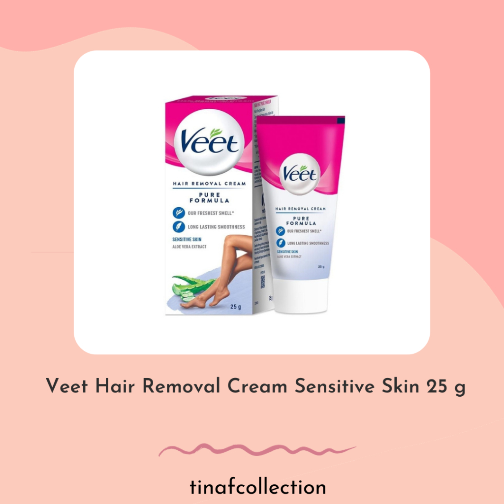 Jual Veet Hair Removal Cream Sensitive Skin 25 G Shopee Indonesia