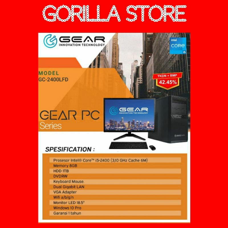 Jual PC CLIENT GEAR GC-2400LFD | Shopee Indonesia