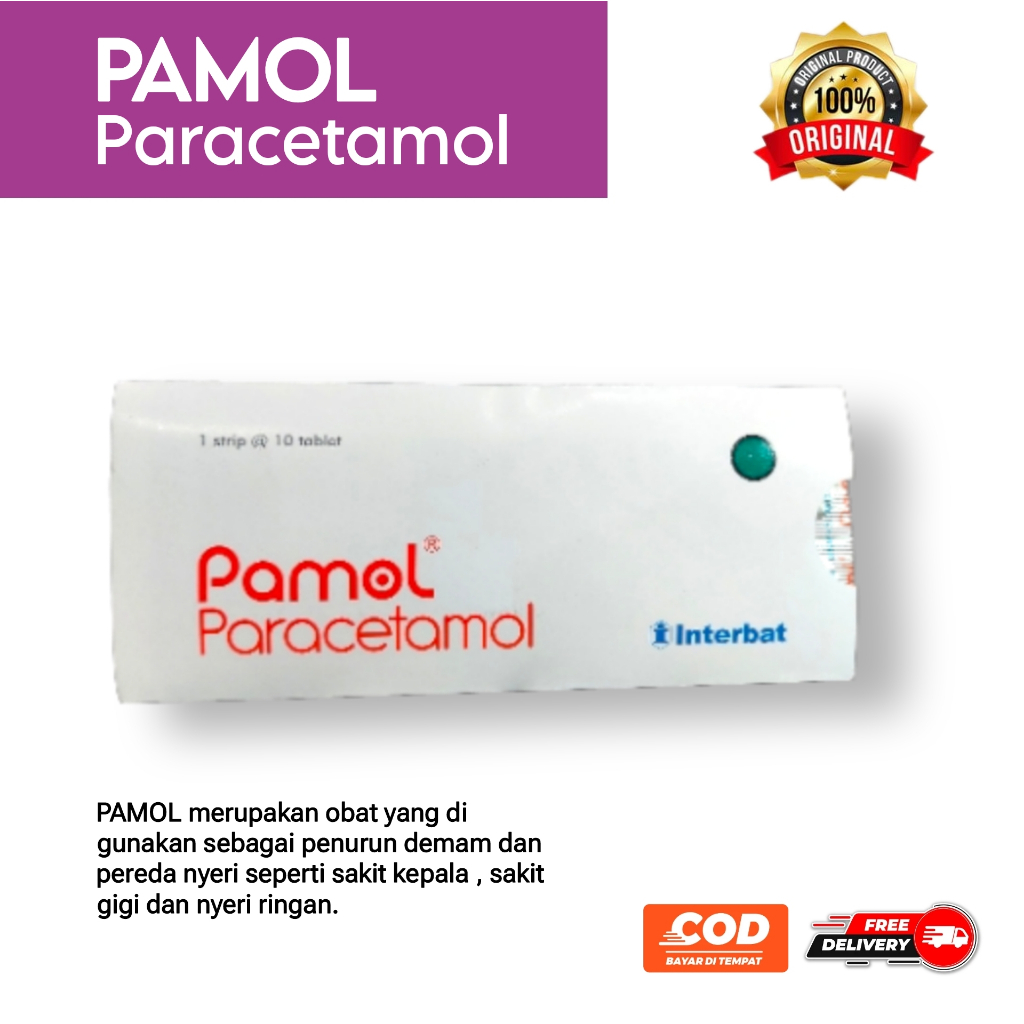 Jual Pamol 500 Mg 10 Tablet - Obat Pereda Demam, Sakit Gigi, Sakit
