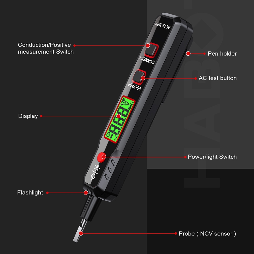 Jual (1 Year Warranty)HABOTEST HT89 Pena Uji Digital 12 ~ 300V Detektor ...