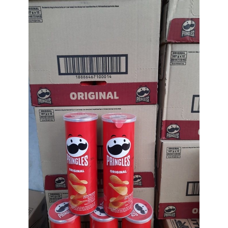 Jual Pringles Original Potato Crisps 107gram X12 | Shopee Indonesia