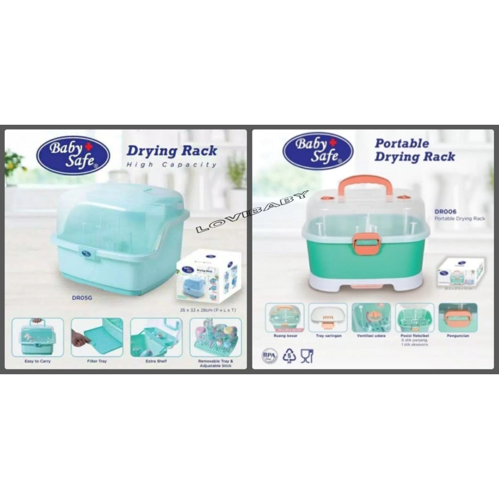 Jual Baby Safe Drying rack#Baby Safe Portable drying rack#Rak botol ...