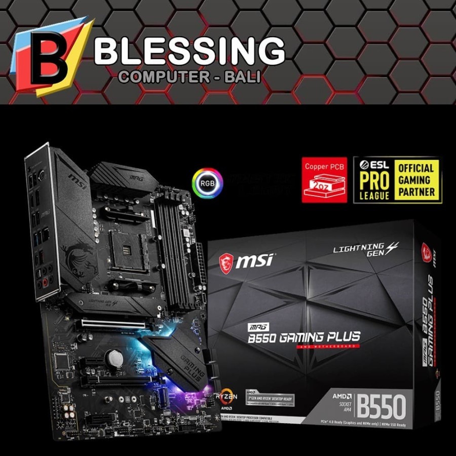 Jual MSI B550 GAMING PLUS / Motherboard MSI MPG B550 GAMING PLUS