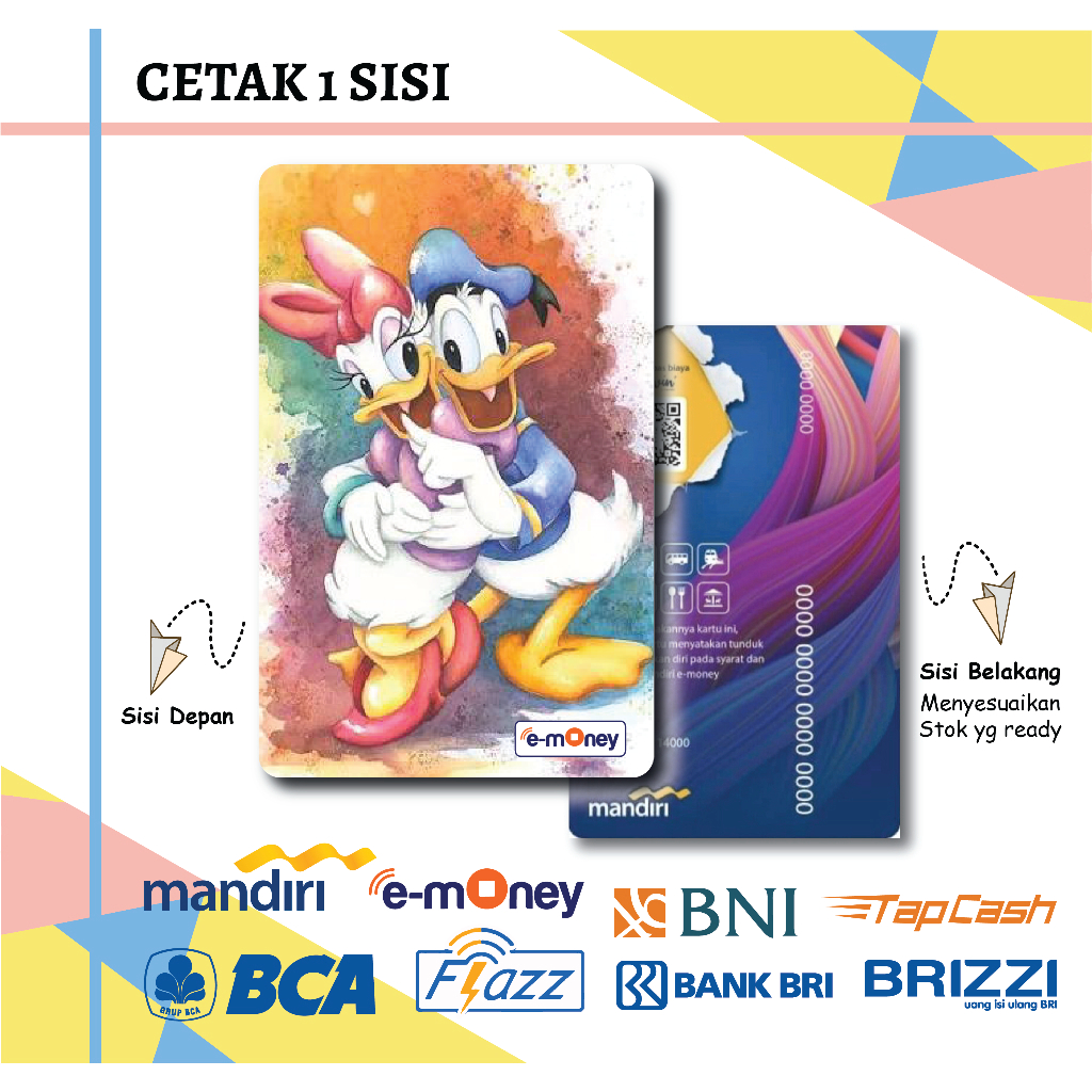 Jual Kartu E Money Etoll Anime Daisy Donald Duck Emoney Mandiri Flazz