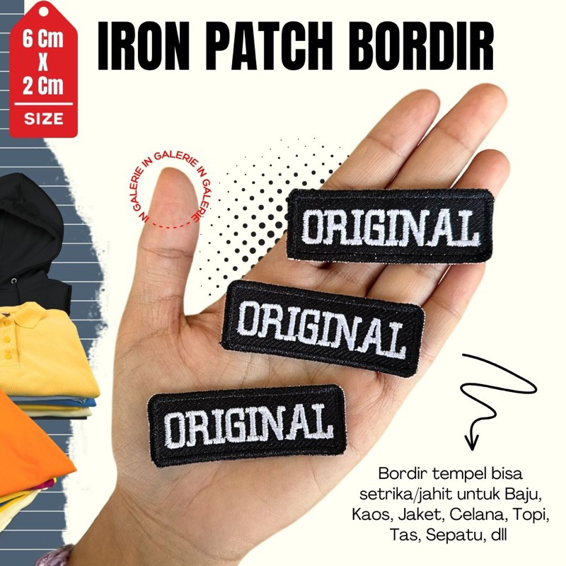 Jual ( PRAKTIS LGSNG SETRIKA / BSA JAHIT ) Emblem Bordir Original Iron ...