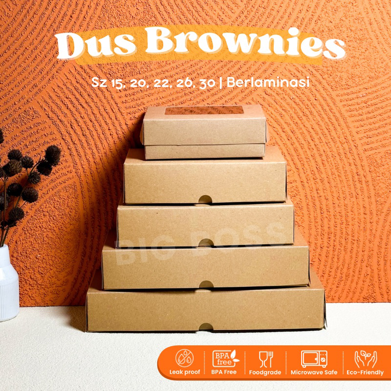 Jual Box Brownies Laminasi Dus Brownies Kraft Dus Kue Kemasan Brownies Dus Brownis Box 3065