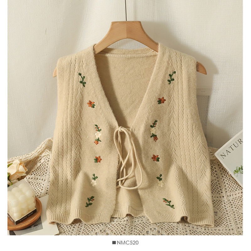 Jual VEST KNIT BORDIR WANITA ROMPI EMBODIERY OUTER WOMEN ATASAN LUAR ...