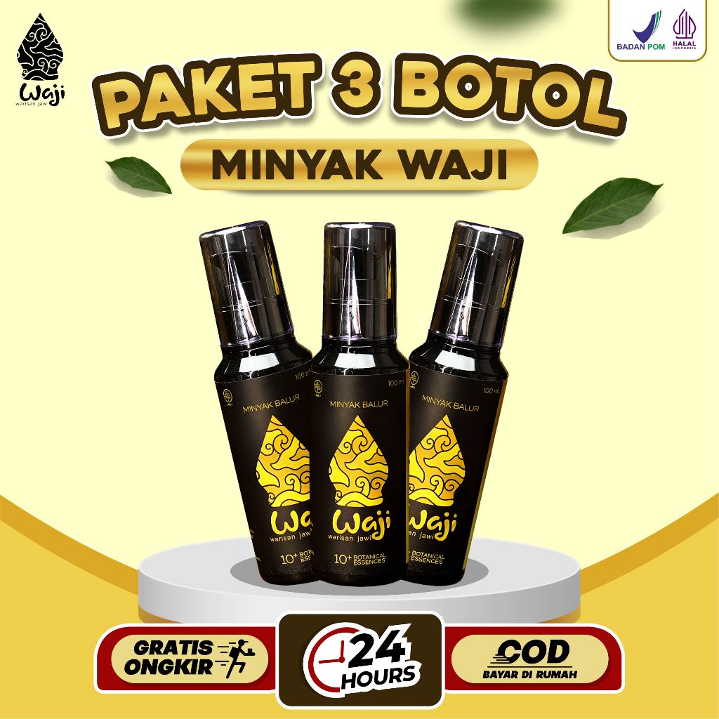 Jual Paket 3 Botol Minyak Balur Waji Warisan Jawi Minyak Pijat Atasi ...