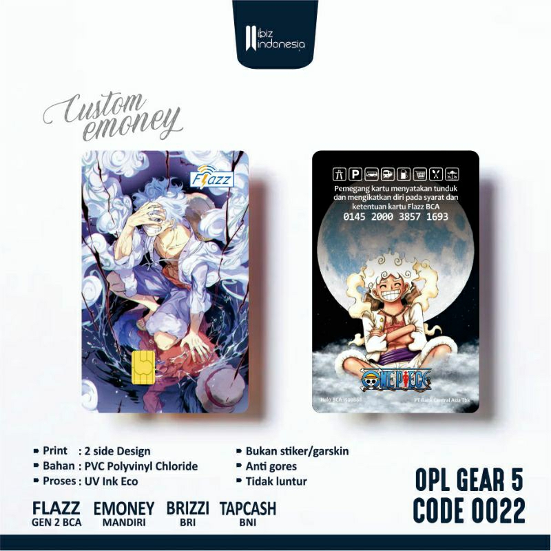 Jual Custom Emoney One Piece Luffy Gear 5 Limited edition - BCA Flazz ...