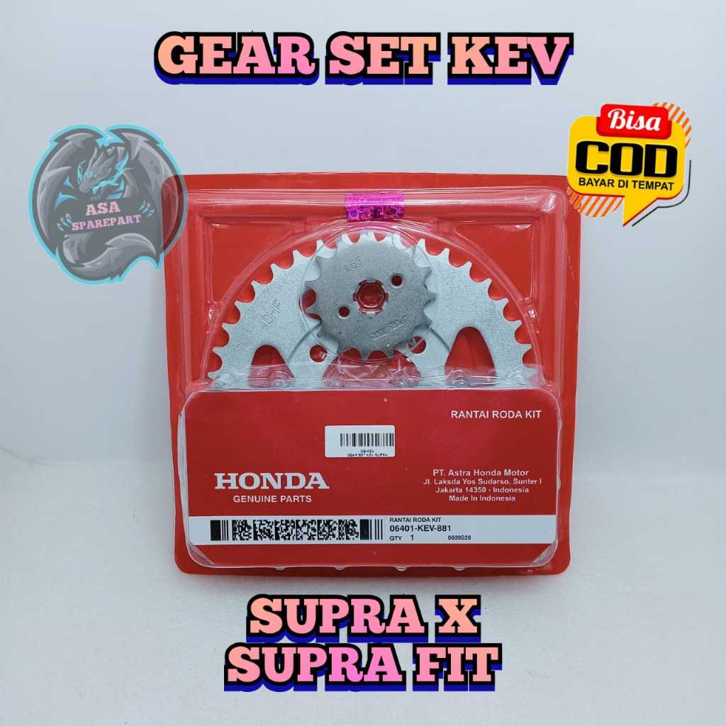 Jual GEAR SET ASLI ORIGINAL HONDA KEV SUPRA LAMA , SUPRA X , SUPRA FIT
