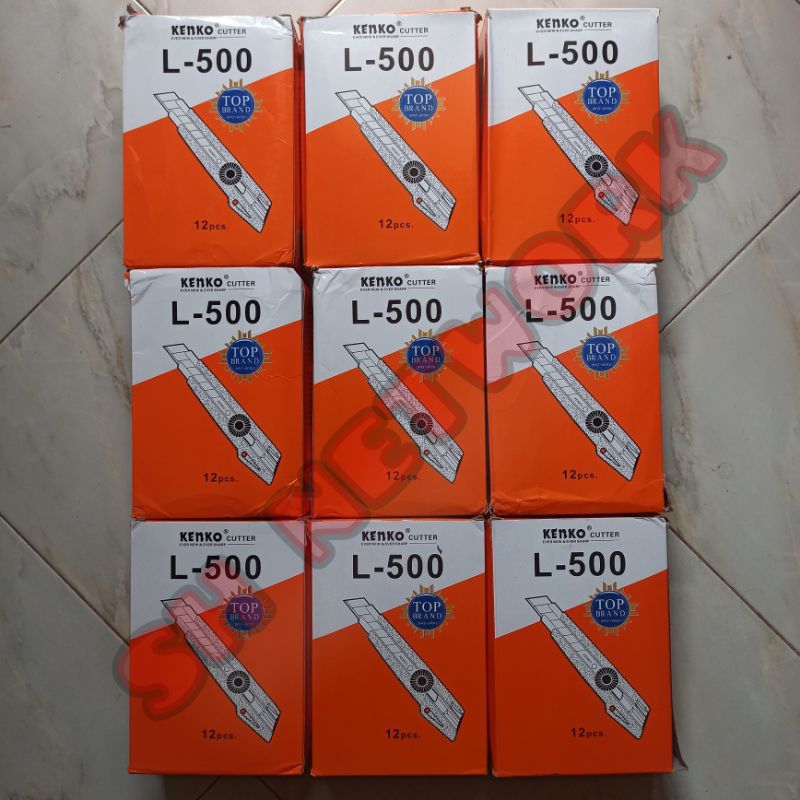 Jual Kenko L-500 Cutter Besar 1 dus isi 12pcs | Shopee Indonesia