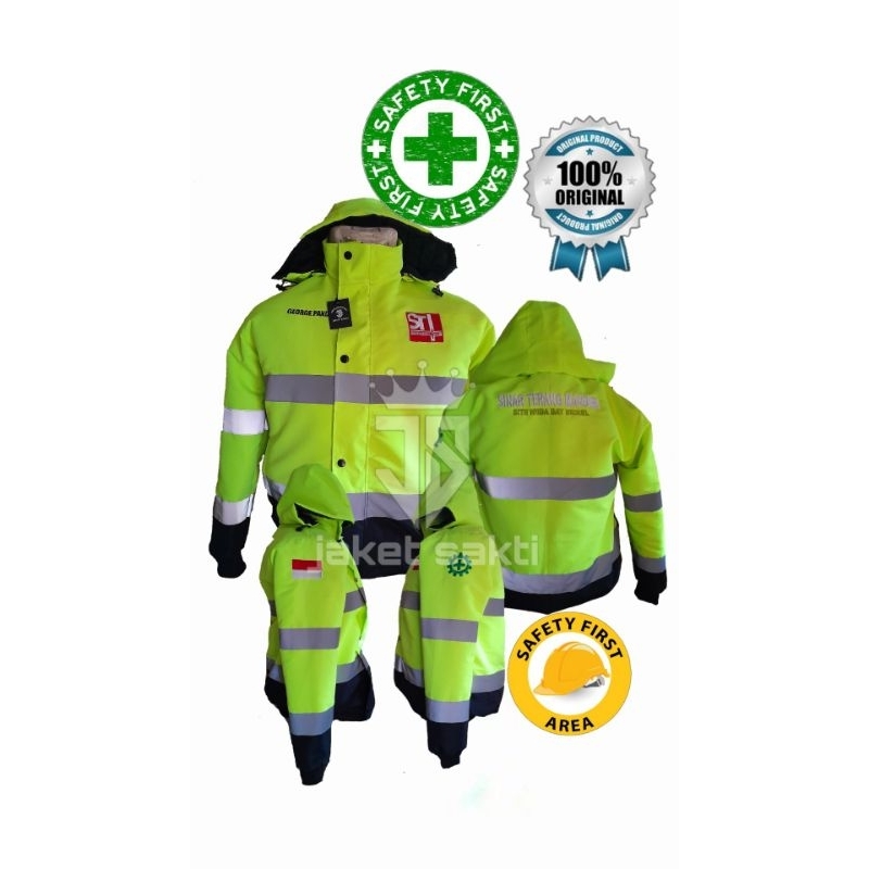 Jual jaket tambang sinar terang mandiri jaket safety jaket kerja jaket