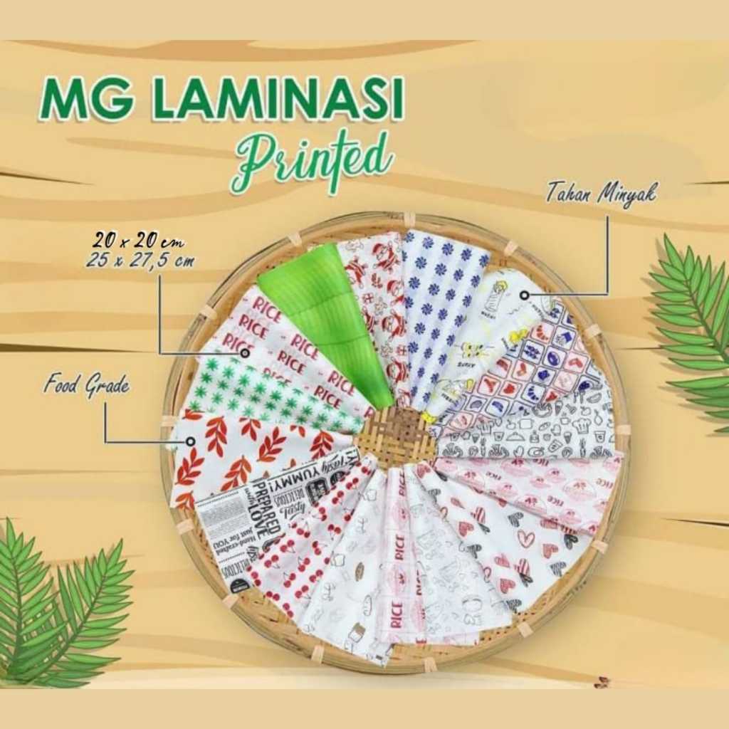 Jual Kertas Nasi Motif Rice Paper Wrap isi 50 pcs Printing Laminasi ...