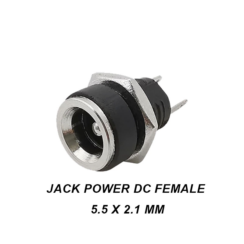Jual Soket DC Mur Socket DC Panel Mount 2.1x5.5mm DC Power Jack Female ...