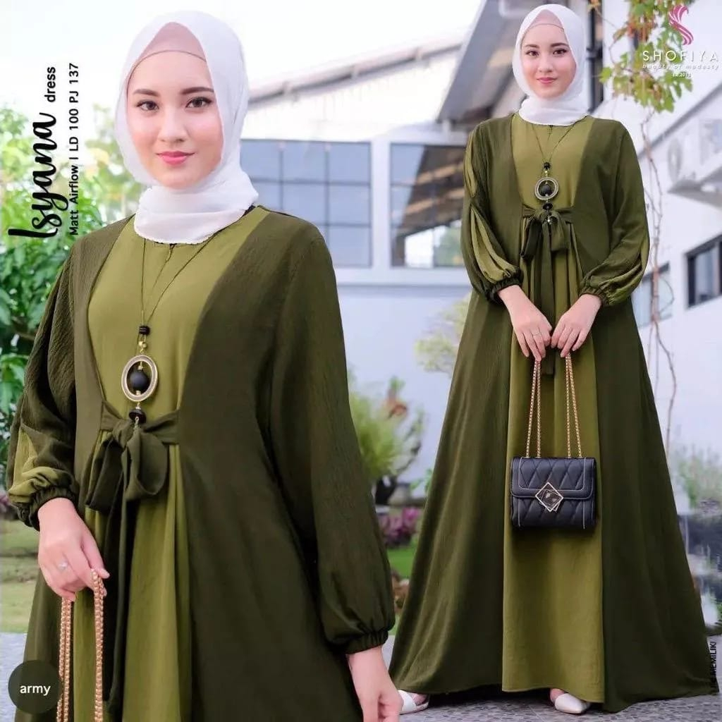 Jual Baju Gamis Isyana Dress Terbaru 2023 I Baju Kondangan Wanita