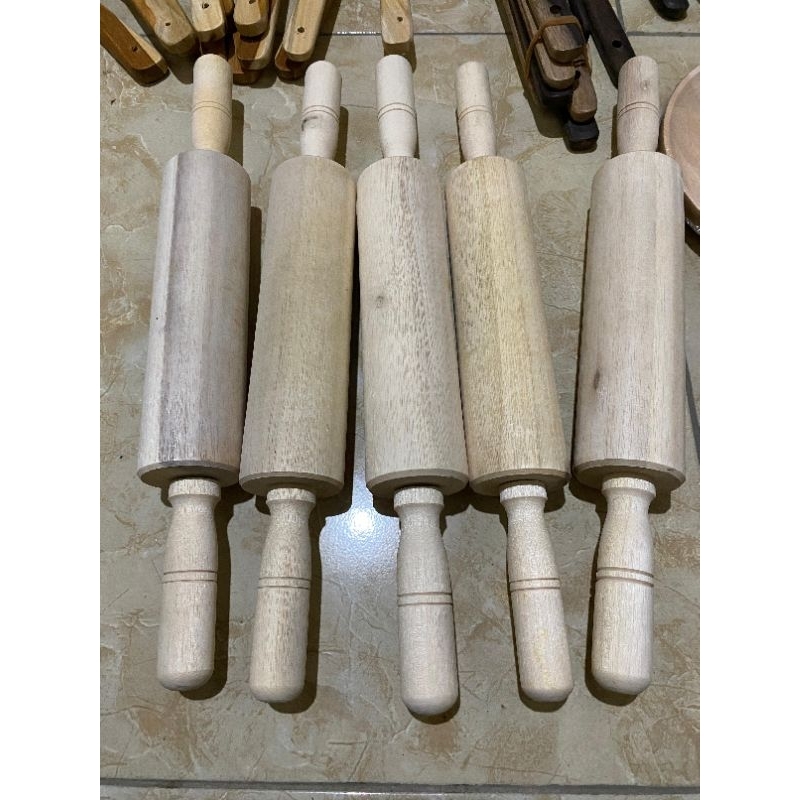 Jual ROLLING PIN KAYU / PENGGILING ADONAN KAYU / PENGGILING KUE KAYU ...