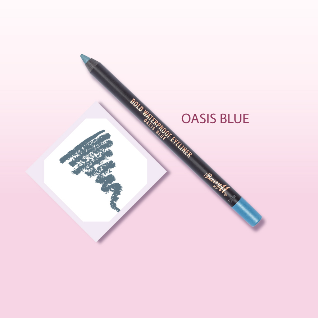 Barry M M Bold Waterproof Eyeliner Oasis Blue – Wasserfester Augenstift, 100 G, Intensives Blau, Lang Anhaltend
