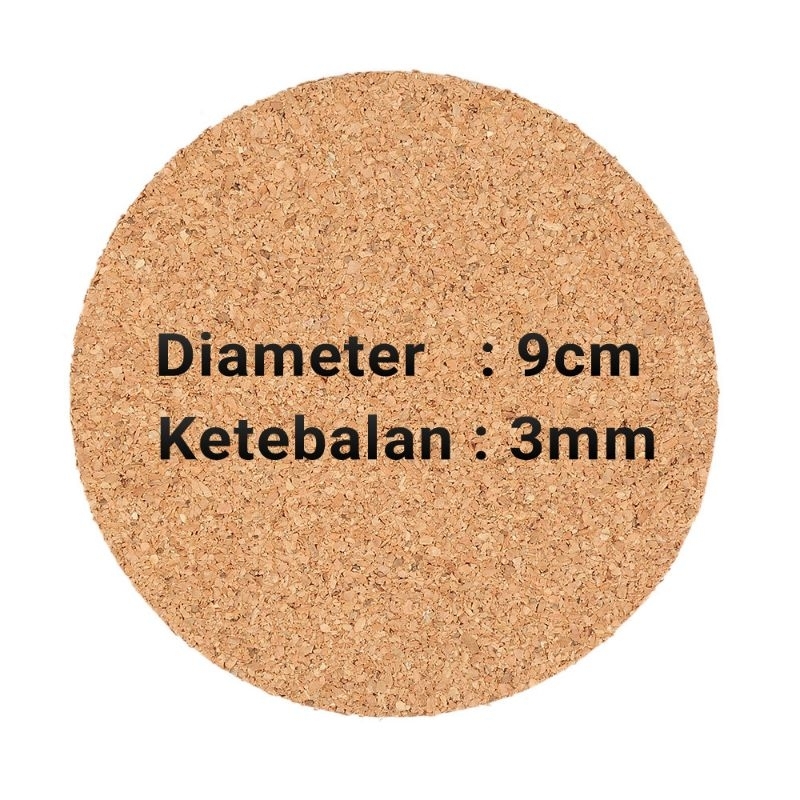Jual Tatakan Alas Gelas Cangkir Polos Gabus Coaster Cork | Shopee Indonesia