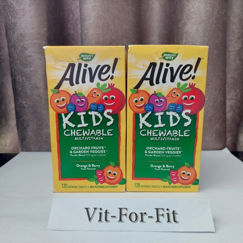 Jual Nature's Way Alive Kids Chewable Multivitamin - 120 tabs Alive ...