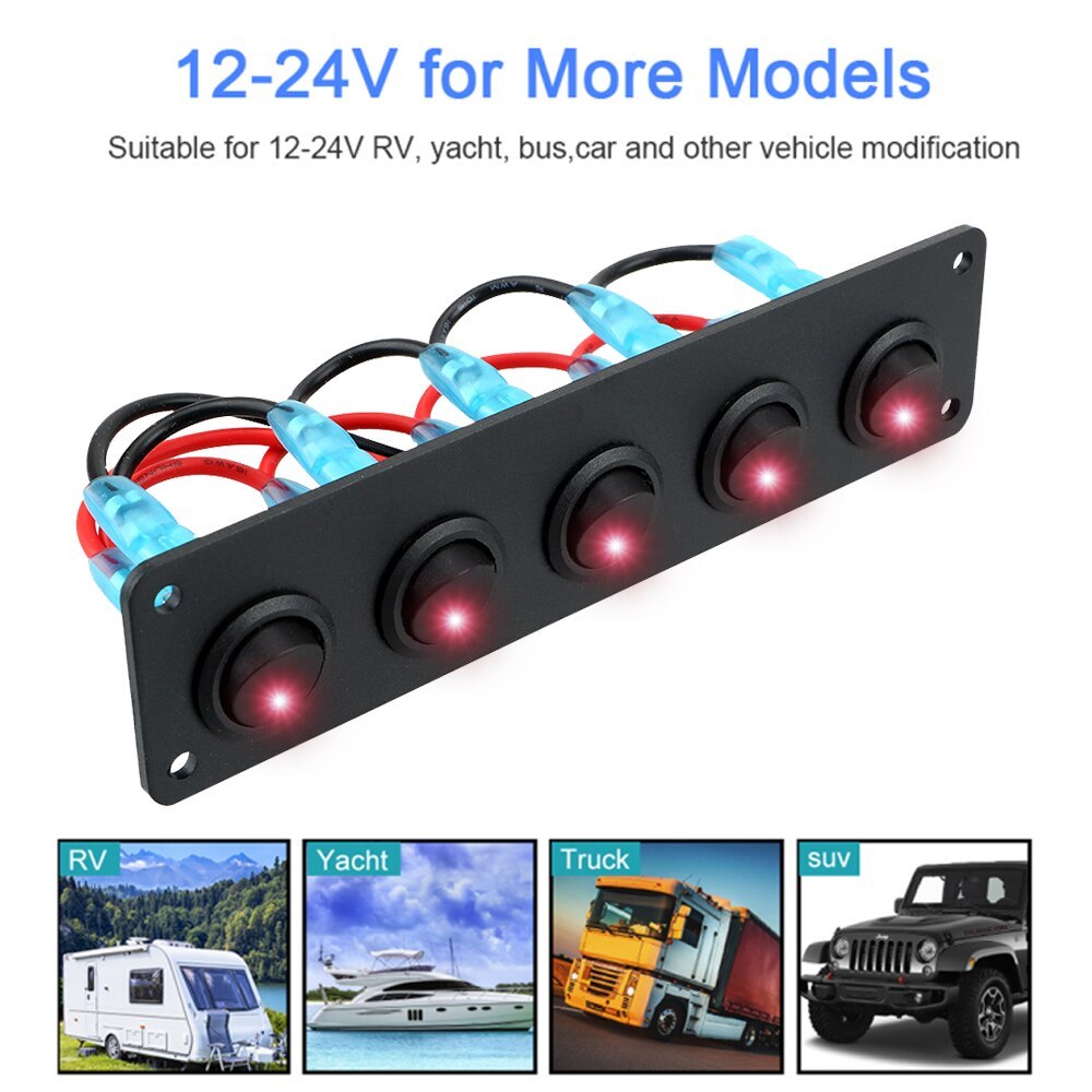 Jual Akangmss - Saklar Panel Mobil Truk Bus Universal 4 Panel Arb ...