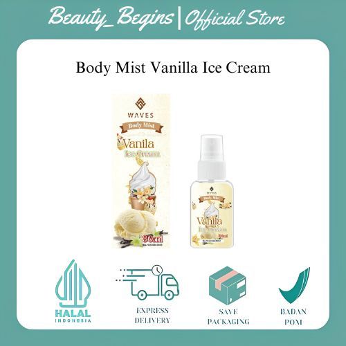 Jual BB - [BPOM] Parfum Body Mist Vanila Ice Cream 30ml Premium / Body ...