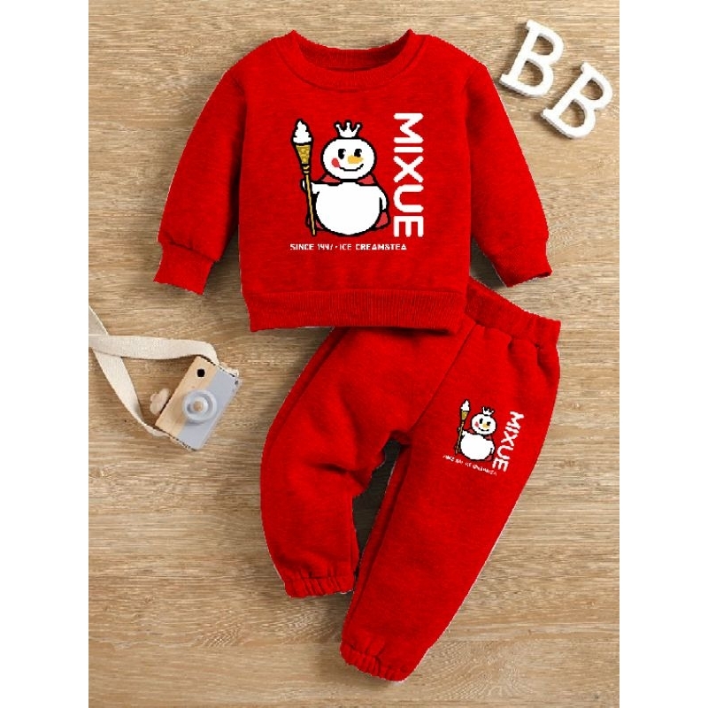 Jual one set anak mixue baju mixue dan celana anak usia 1-5 thn ...