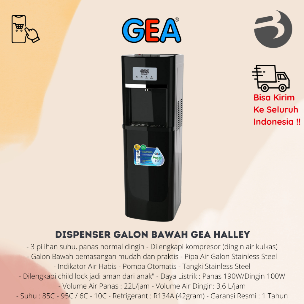 Jual DISPENSER GALON BAWAH GEA HALLEY (MURAH, BERGARANSI) | Shopee