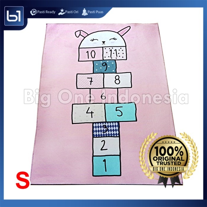 Jual Karpet Lantai Anti Slip Kartun 90x140cm, Tikar Ruang Tamu, Kamar