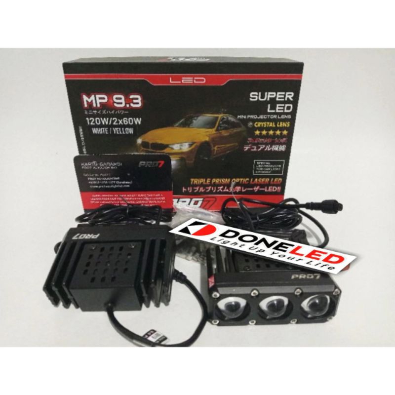 Jual PRO7 MP9.3 BILED PROJECTOR MINI LASER 3 MATA BLUE LENS | Shopee ...